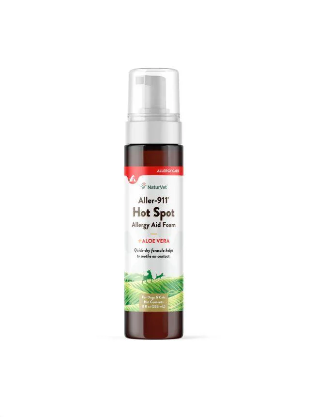 NaturVet Aller-911 Foam para Piel Roja 8 Oz