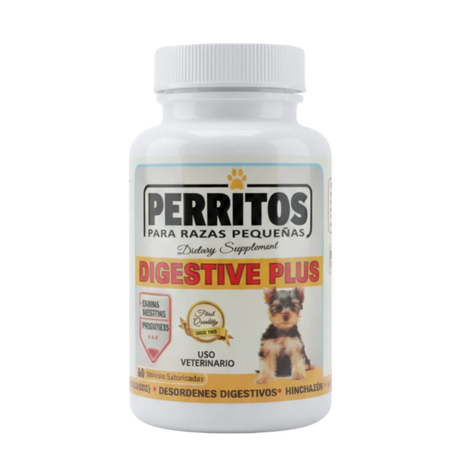Perrito Digestive Plus Razas Pequeñas 60 Tabletas