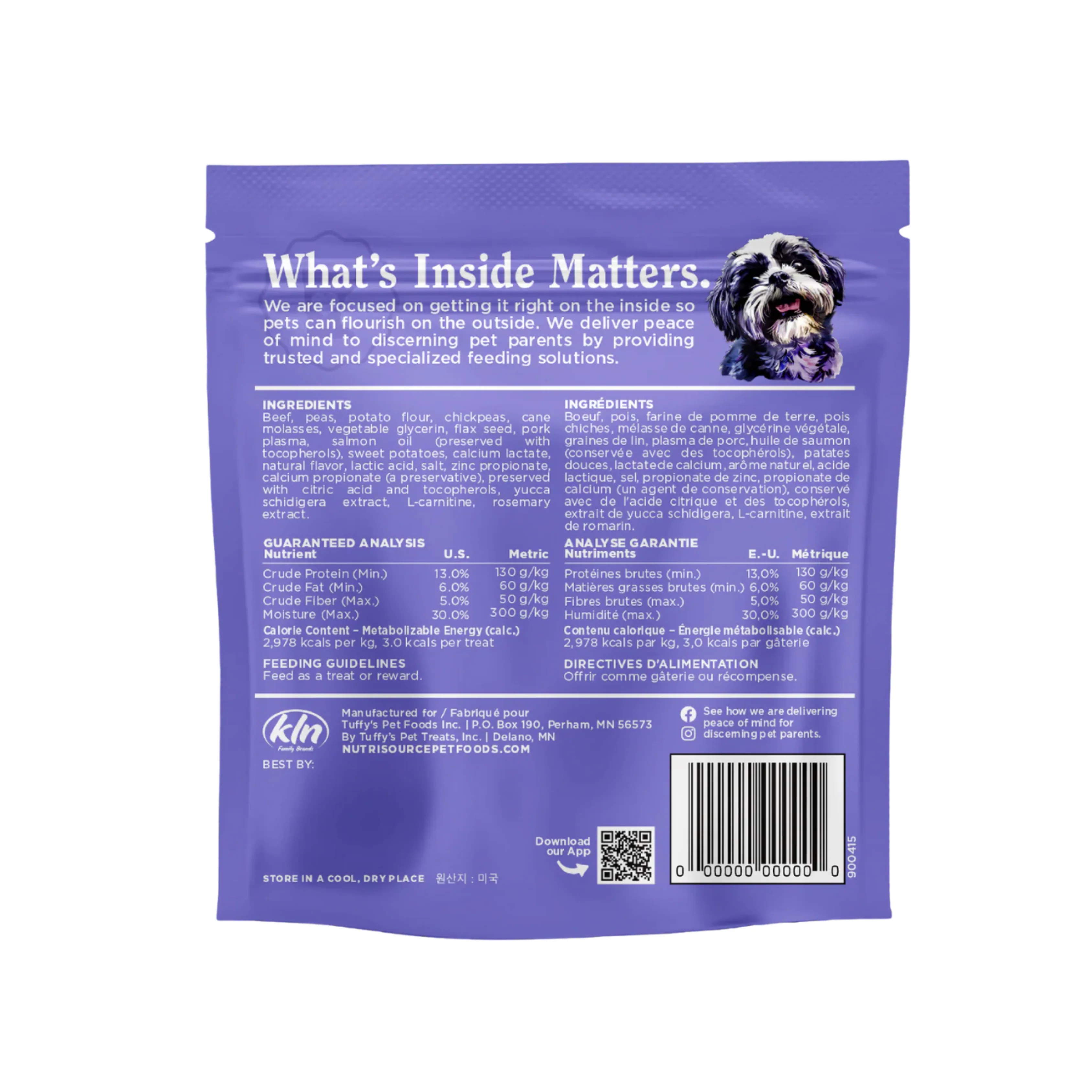 Snack para Perro NutriSource Grain Freen Bocados Pequeños con sabor a carne 6 Oz. - Image 2