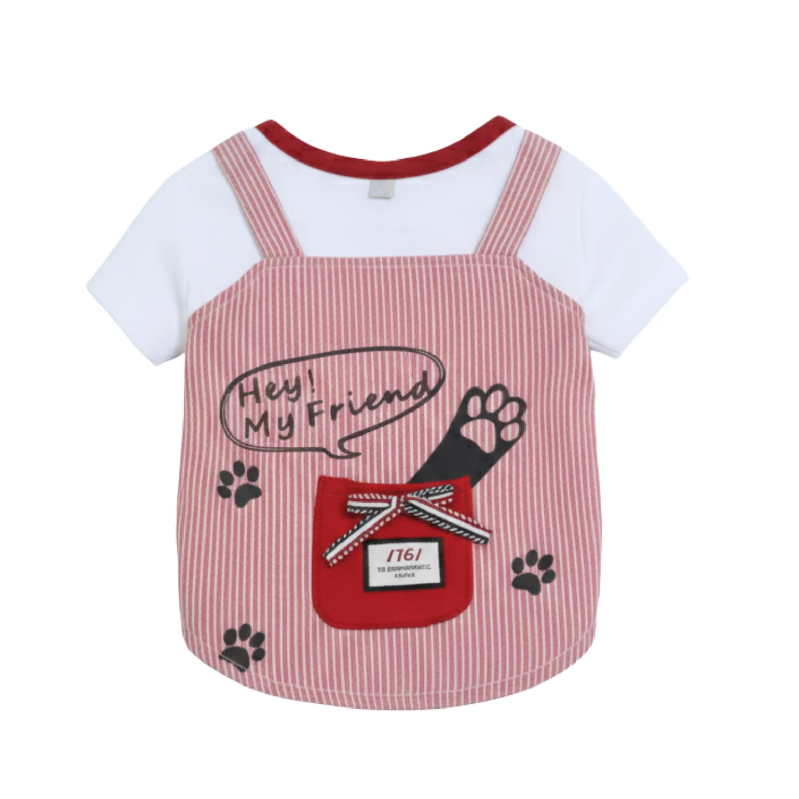 T-shirt Fashion Rojo Con Blanco / XL